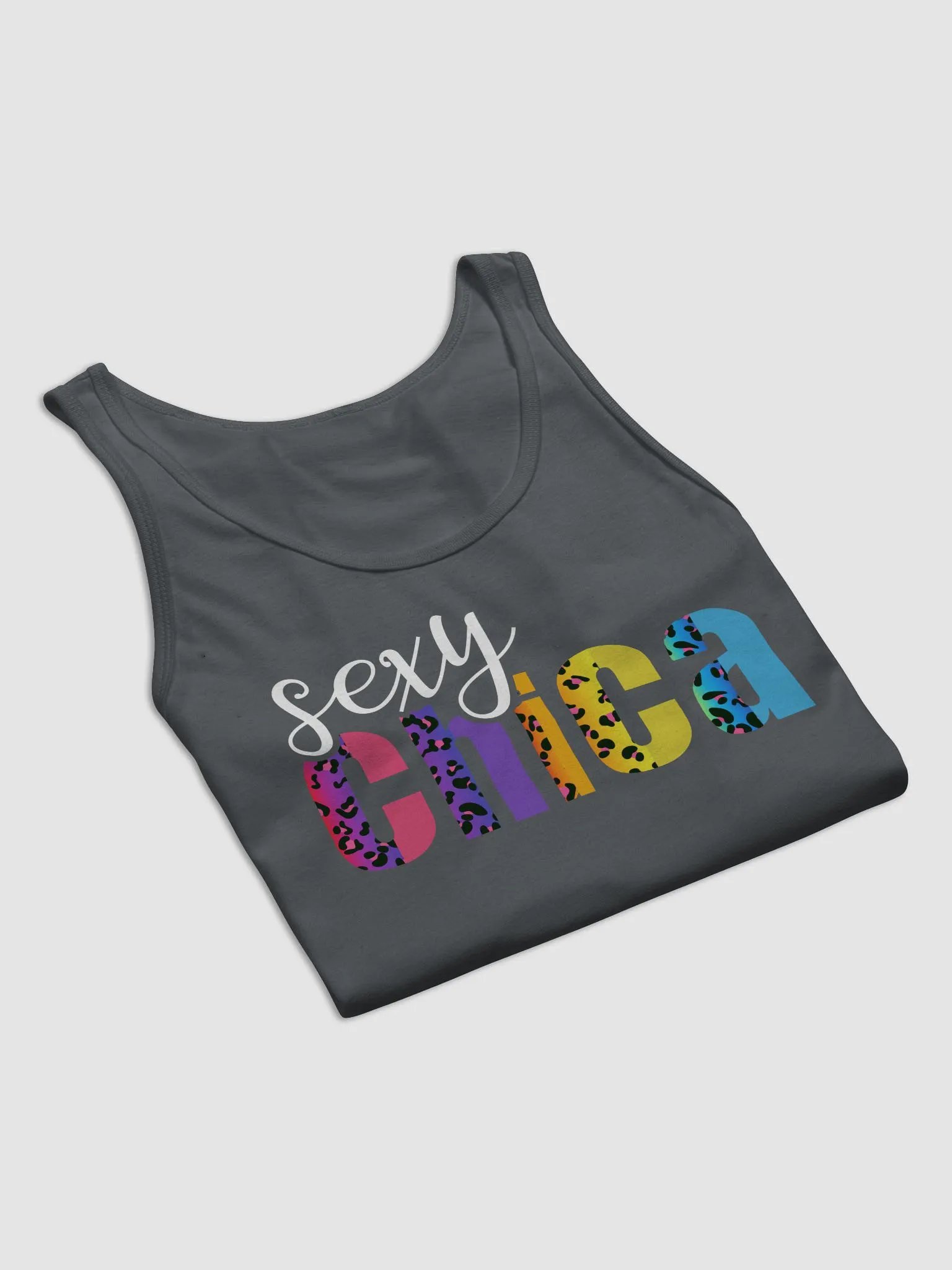 Sexy Chica Tanktop; Rainbow Leopard Pattern product image (5)