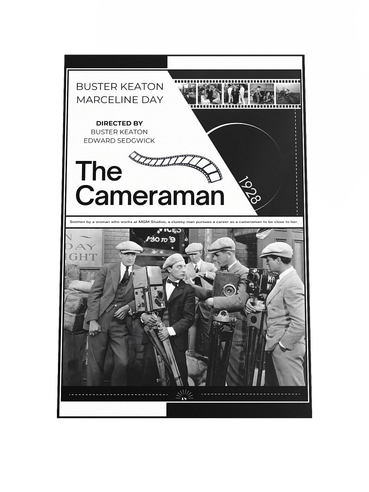 The Cameraman with Buster Keaton and Marceline Day 1928 | Movie Poster | 12x18 Wall Art product image (1)