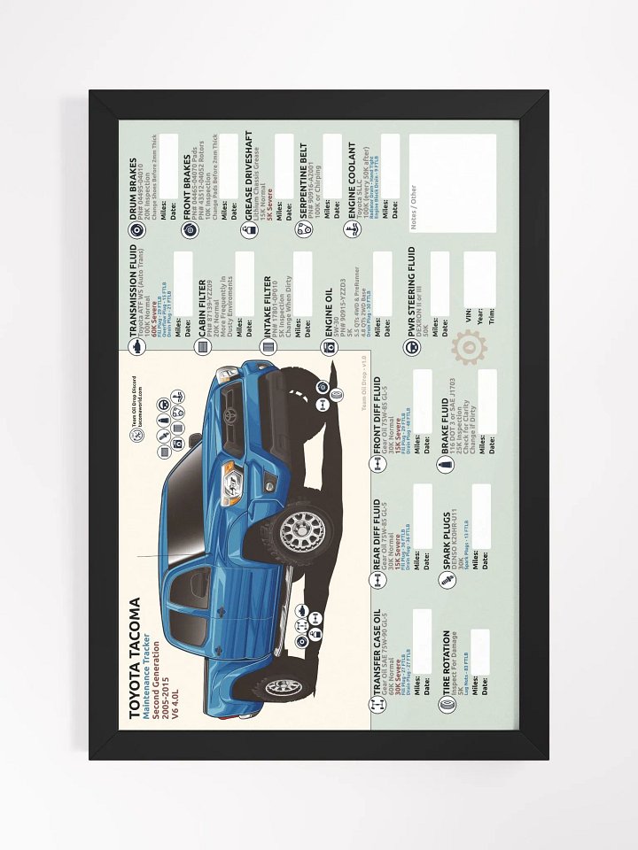 2nd GEN MAINTENANCE TRACKER V1.0 - Speedway (FRAMED) product image (2)
