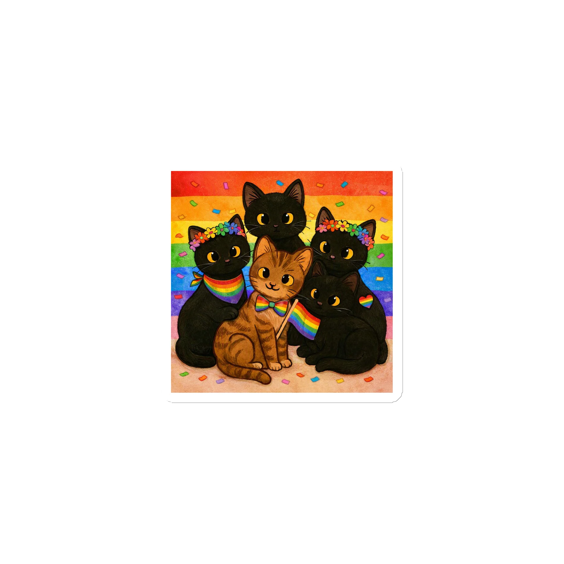 Cat brigade pride Die-Cut Magnets product image (1)