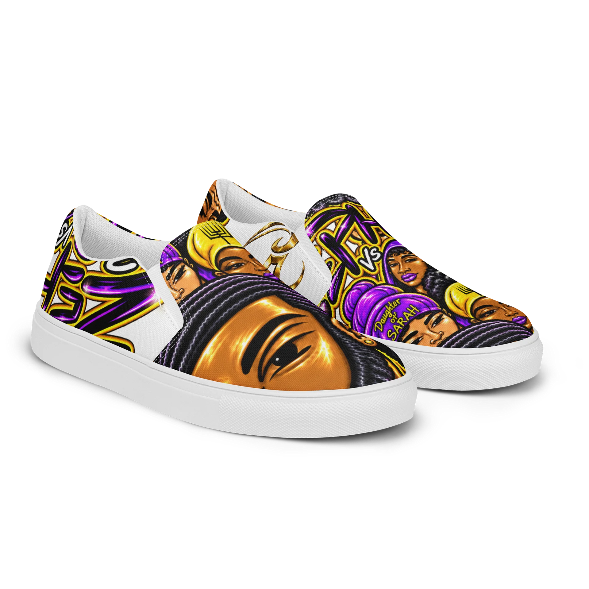 Zephaniah 2 vs 1 Art Slip-On Canvas Shoes product image (2)