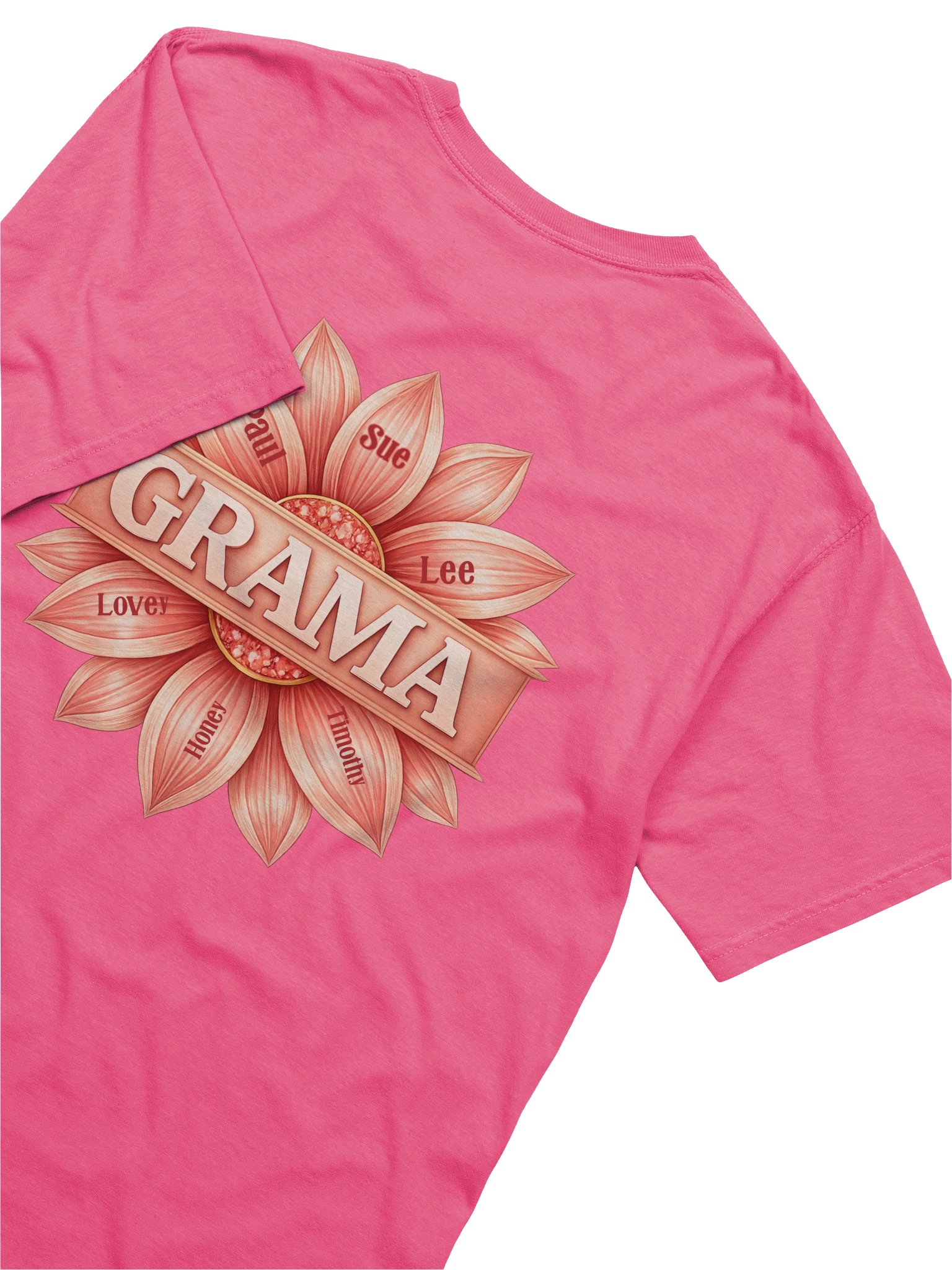Personalized Grama Shirt Comfort Colors 1717 Custom Grandma Flower Name Shirt Gift for Grama Nana Mimi Grandmother Tee product image (6)