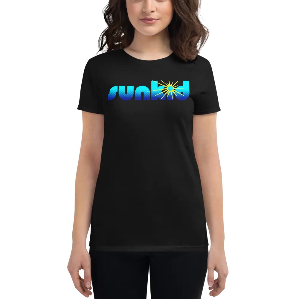 Blue sunkid logo women's T-shirt product image (6)