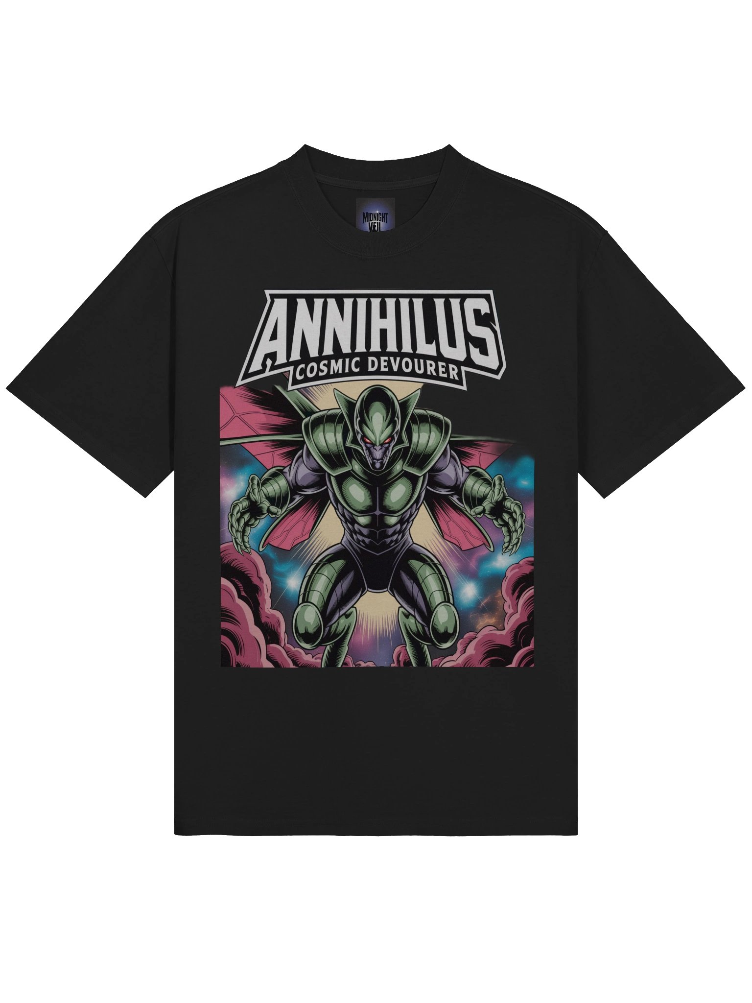 Cosmic Devourer: Annihilus Inspired Oversized Faded T-Shirt product image (5)