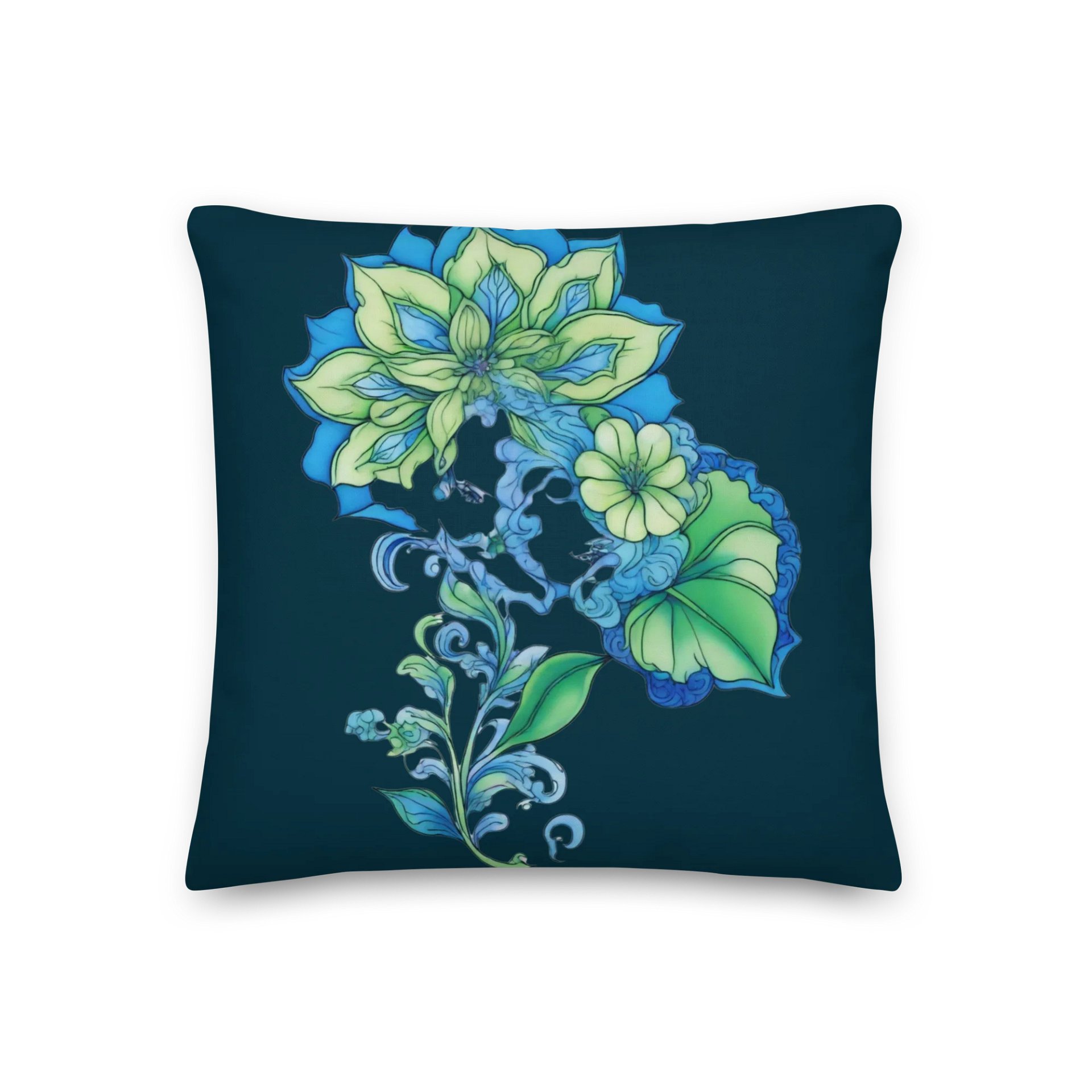 Cool Blue Florals - Pillow product image (1)