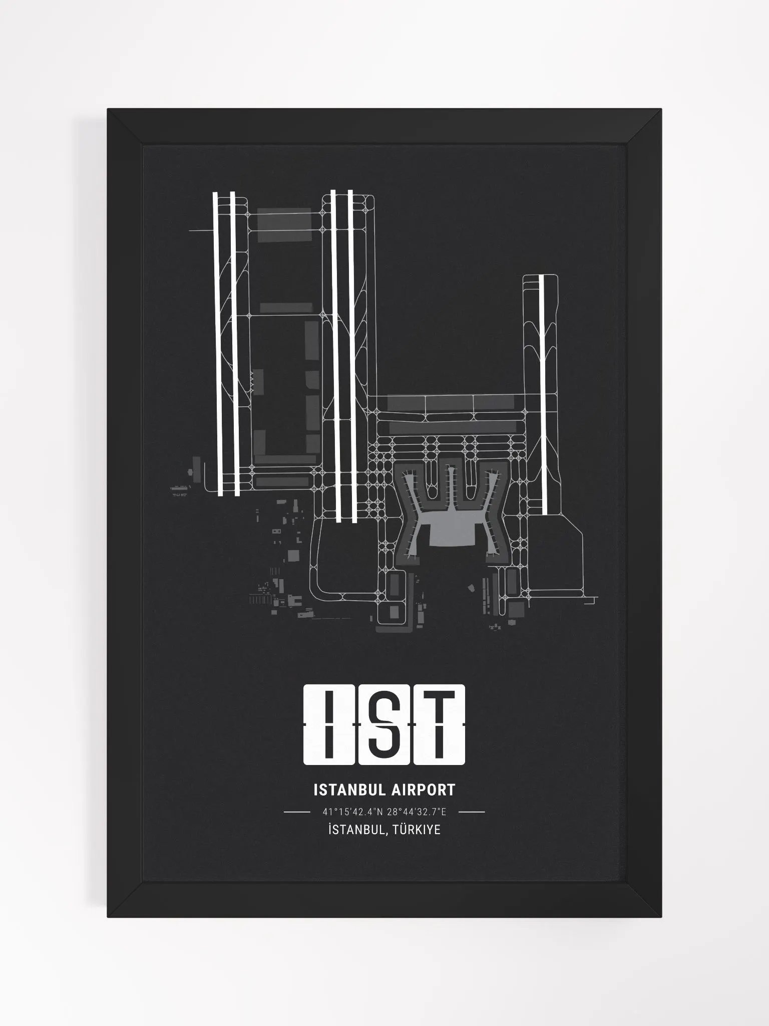 Framed Airport IST Premium Map On Matt Paper product image (1)