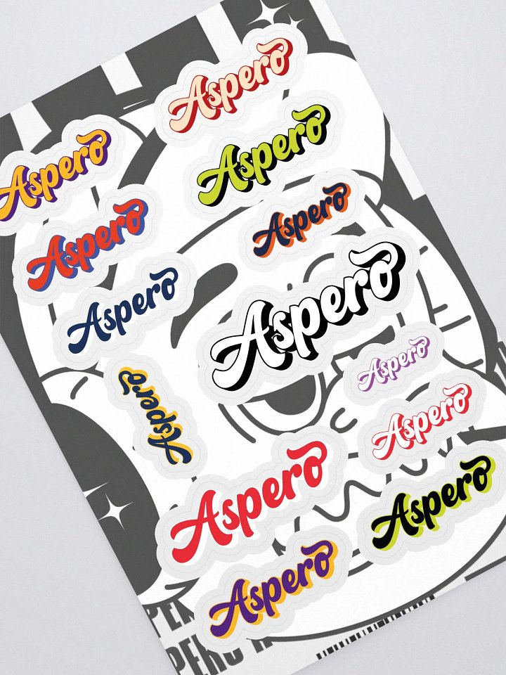 Aspero Typography Delight Sticker Sheet product image (1)