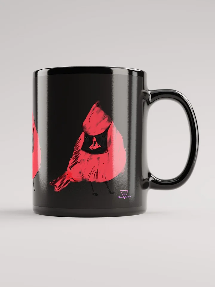 Shirley’s Cardinal Black Glossy Mug product image (2)