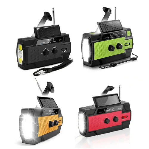 4000mAh Emergency Crank Solar Radio - Multi-Function Weather Power Bank/Flashlight product image (1)