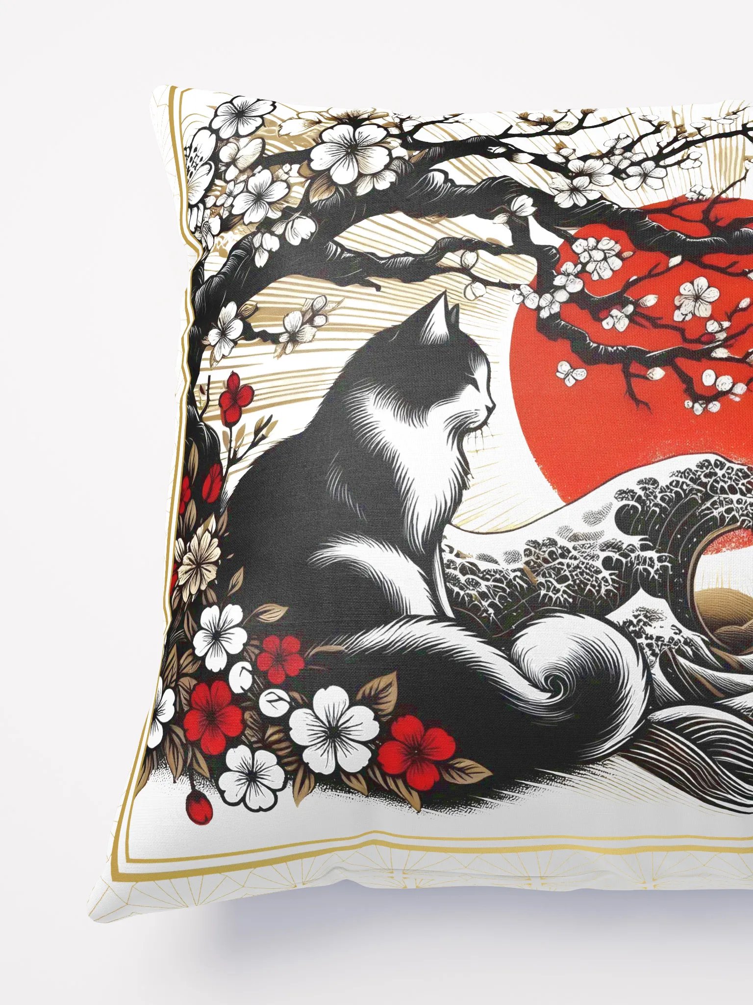 Cherry Blossom Cat Pillow product image (5)