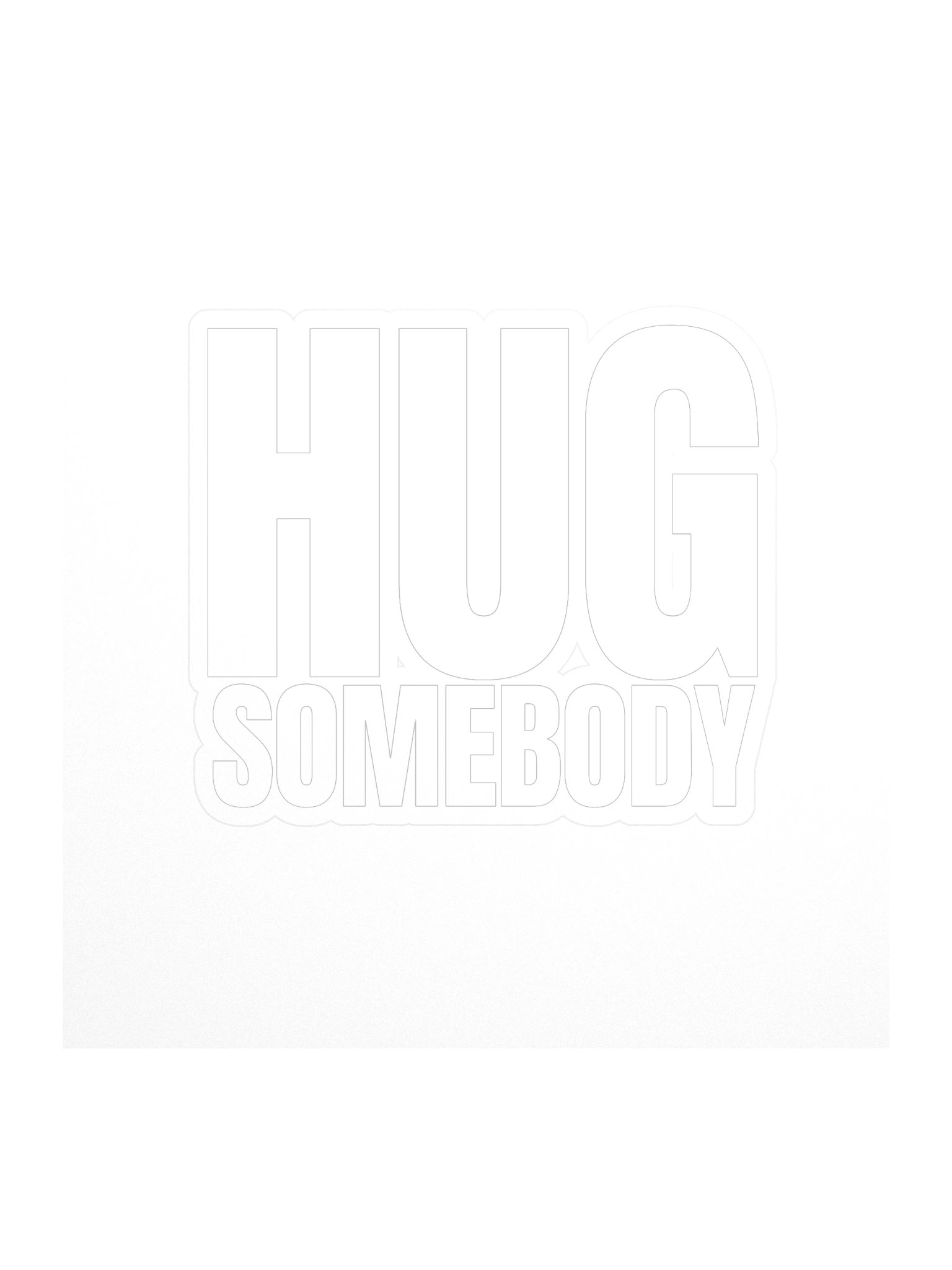 HUG SOMEBODY sticker product image (1)