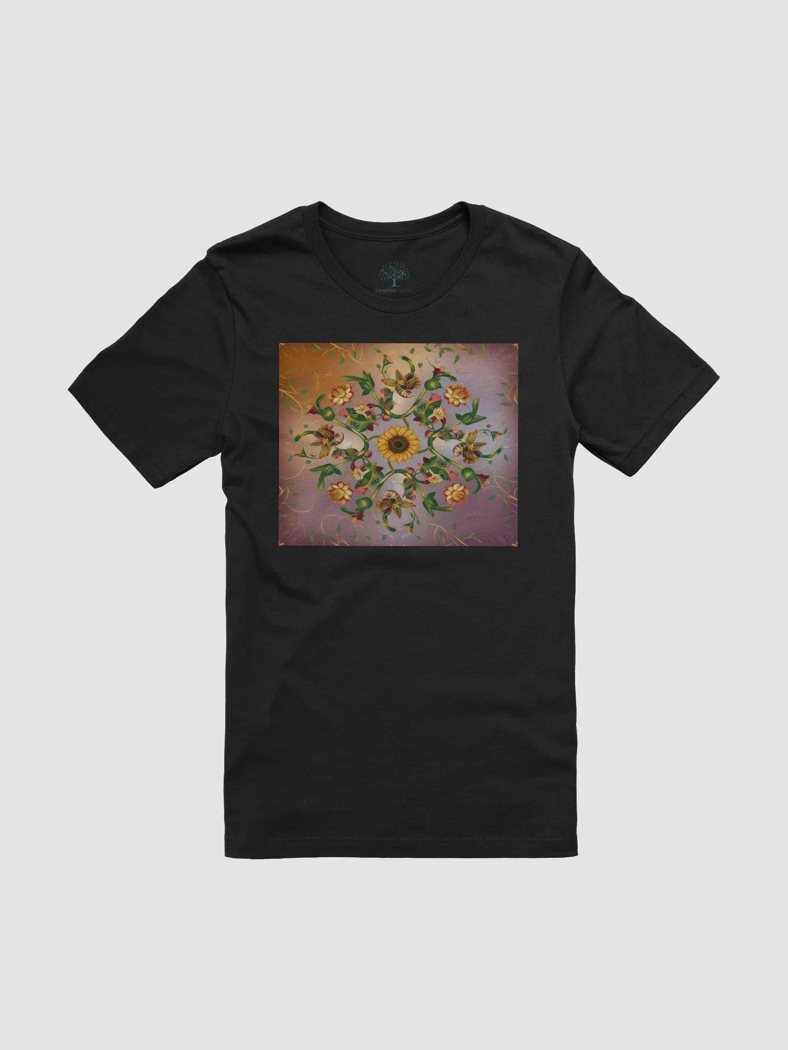 Graphic Grove Floral Mandala Sunflower T-Shirt - Unisex Comfort product image (3)