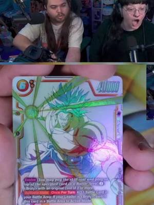 BROLY! We finally pulled the legend! @allykataru #broly #dragonball #tcg #broly #dragonballsuper