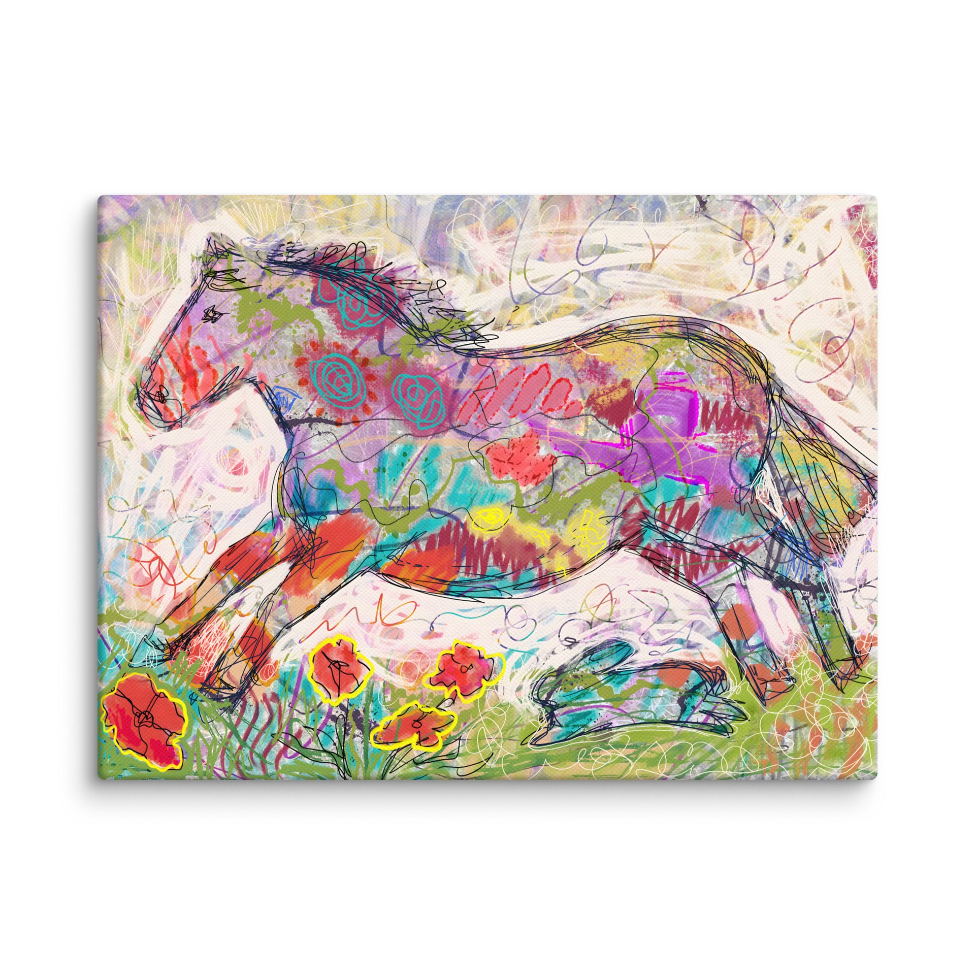 Running Horse & Bunny Canvas product image (1)