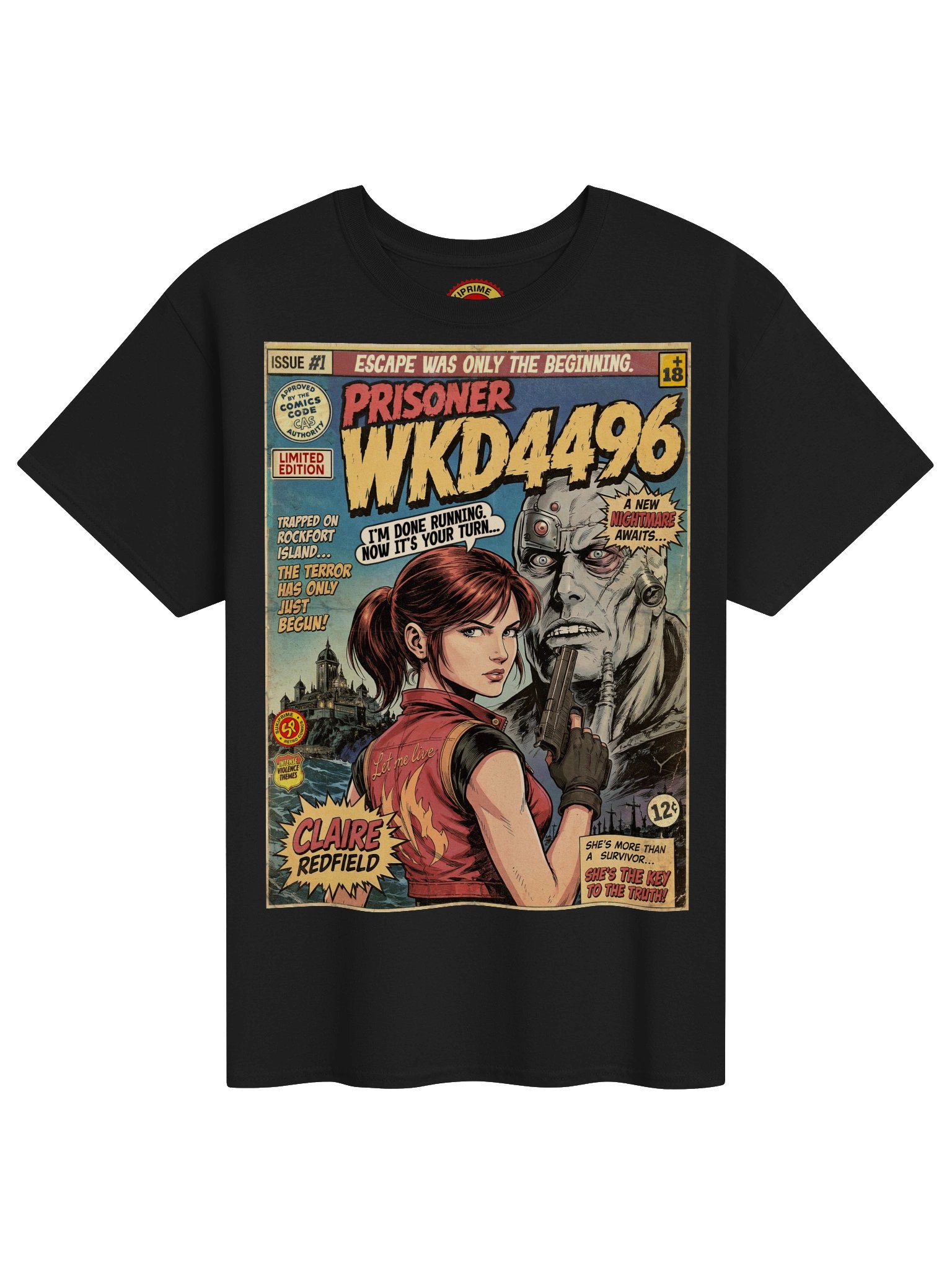 Claire Redfield Comic Art Gaming T-Shirt product image (1)