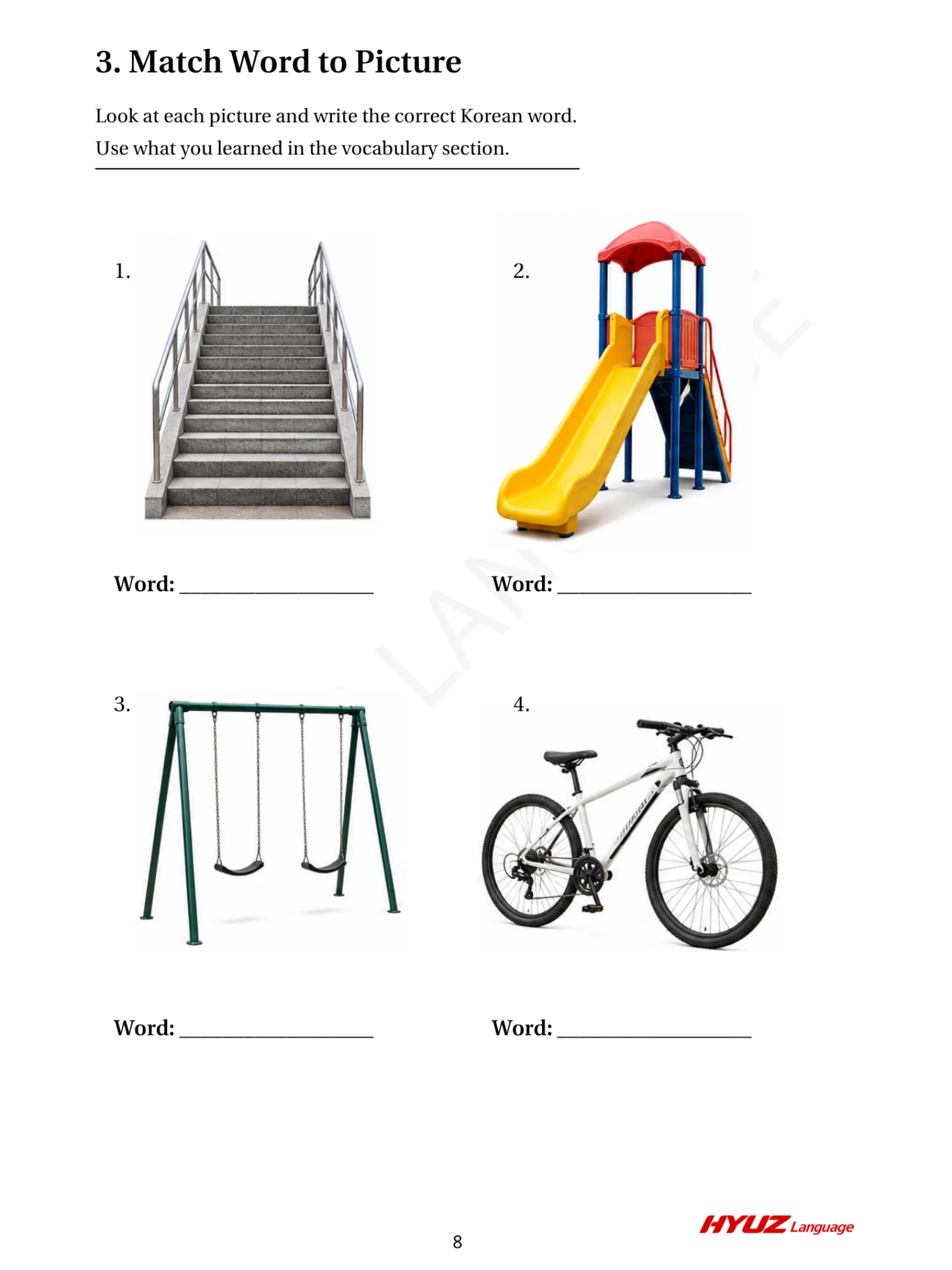 HYUZ Korean Vlog 3 Workbook — Korean Park product image (3)