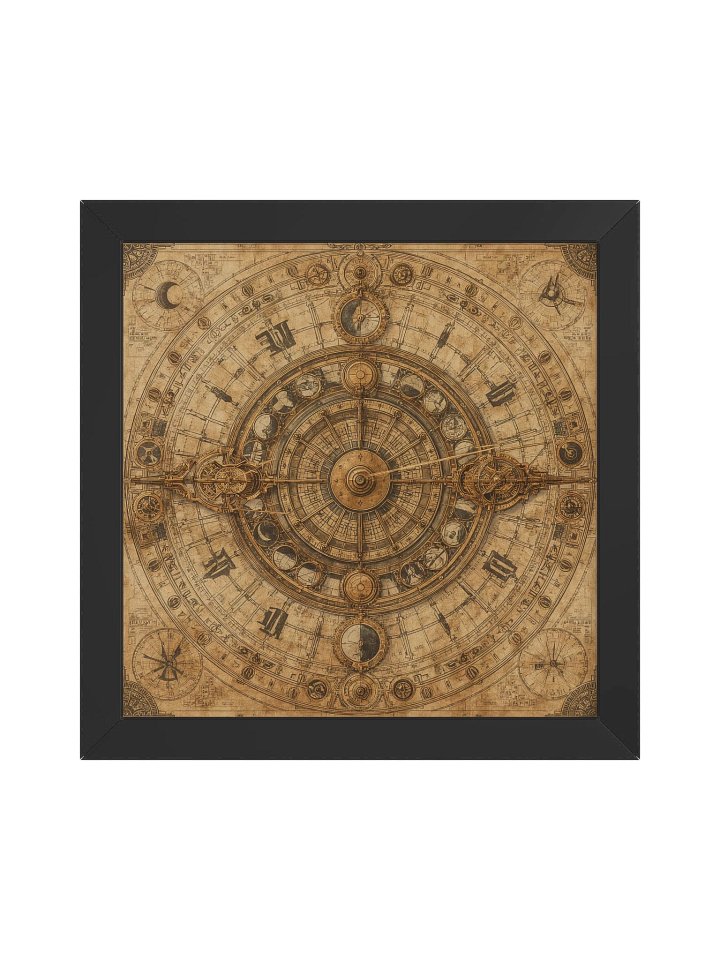 The Chronos Engine - Framed Square Poster (Black Frame) product image (1)