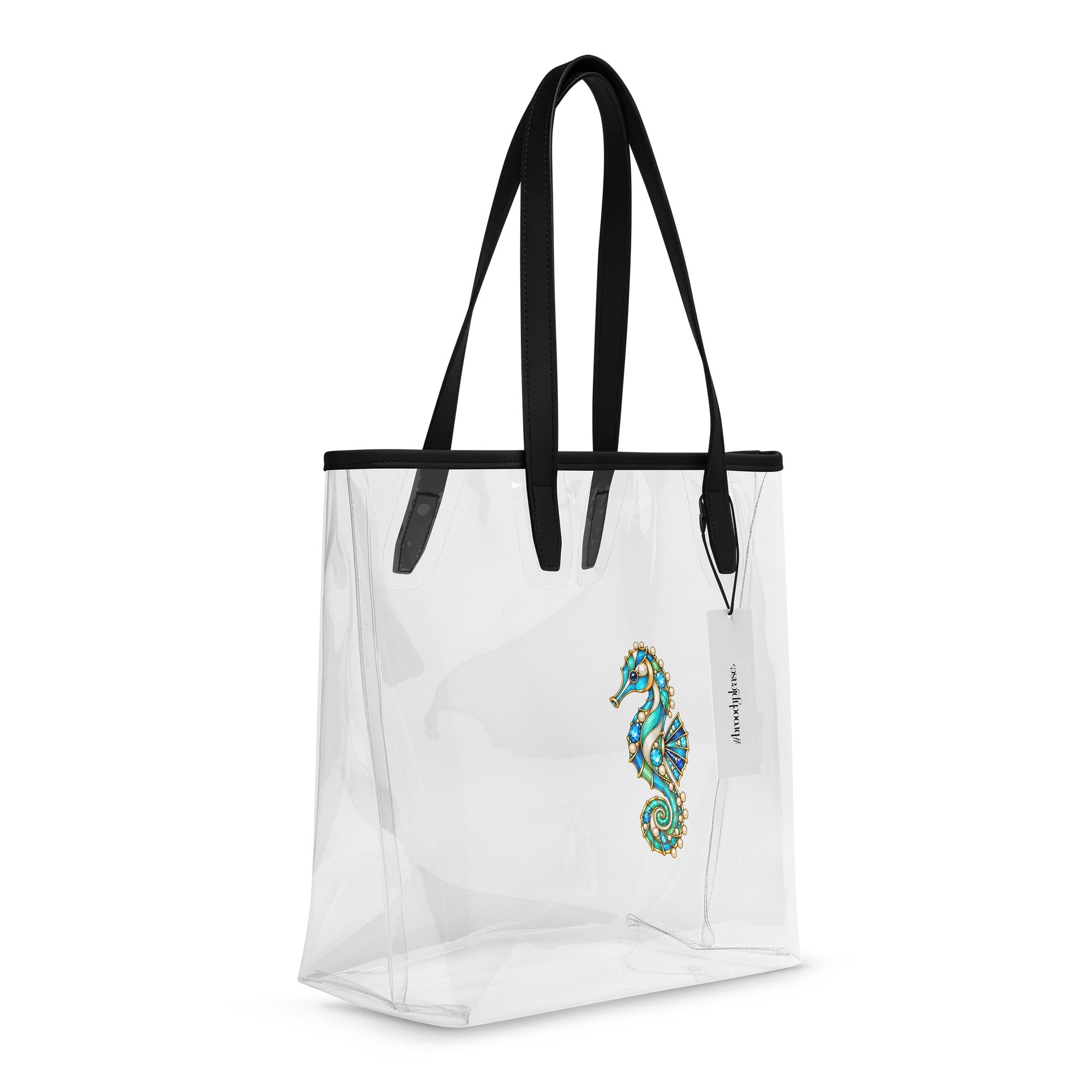 Jeweled Brooch-inspired Seahorse Clear Tote product image (6)