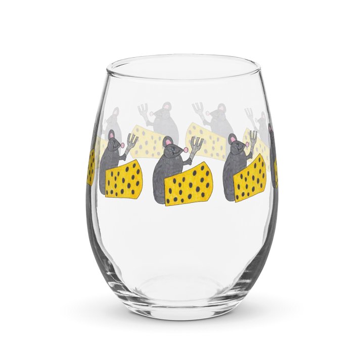 Cheese mouse Stemless Wine Glass product image (1)