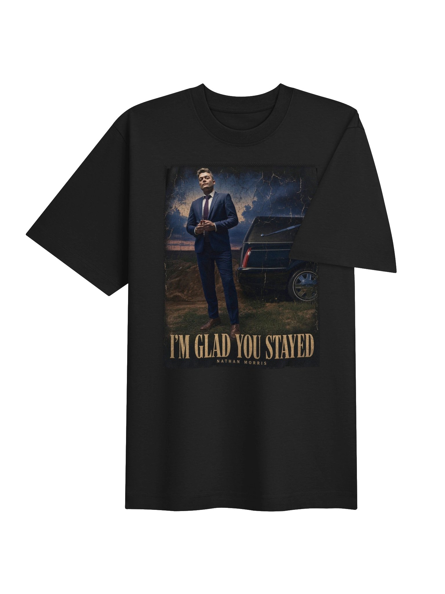 I’m Glad You Stayed Vintage Poster Tee product image (4)
