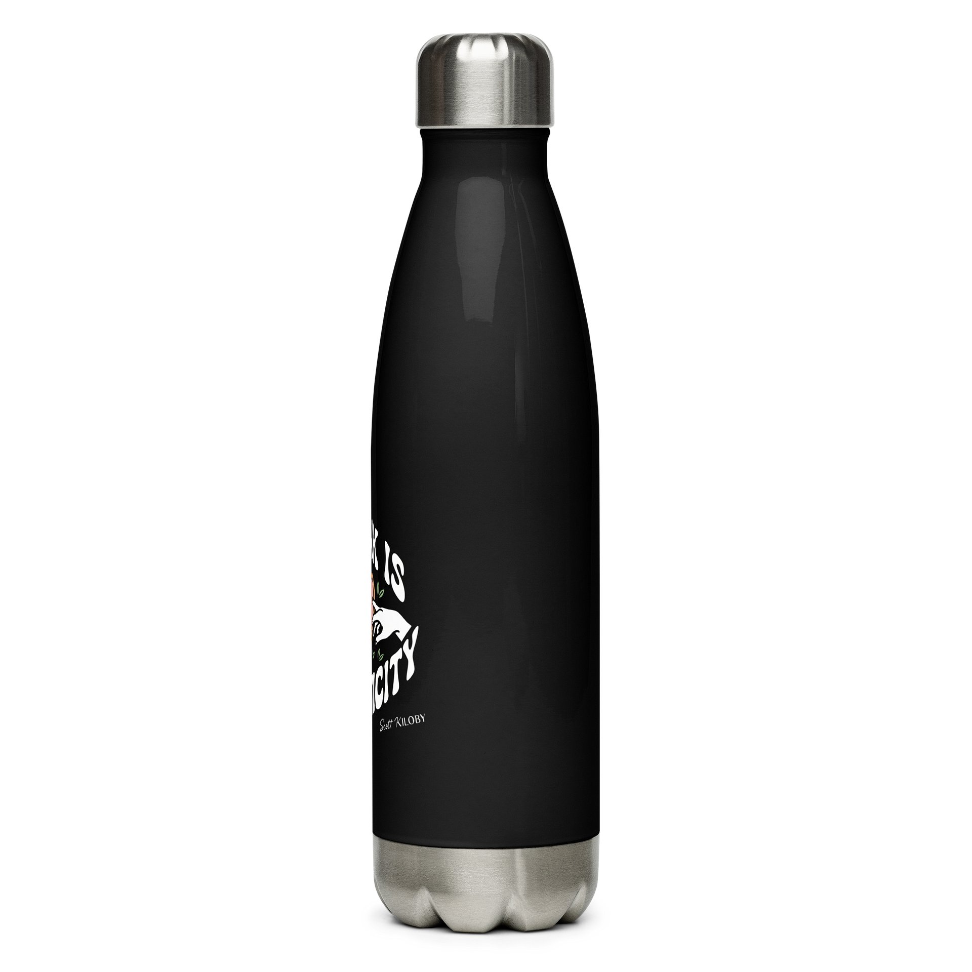 “My Kink Is Authenticity” Black Stainless Steel Water Bottle product image (3)