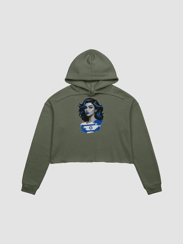 Israeli Flag Artistic Crop Hoodie product image (2)