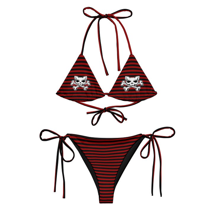 Blaque and Red Kat Skull Bikini product image (1)