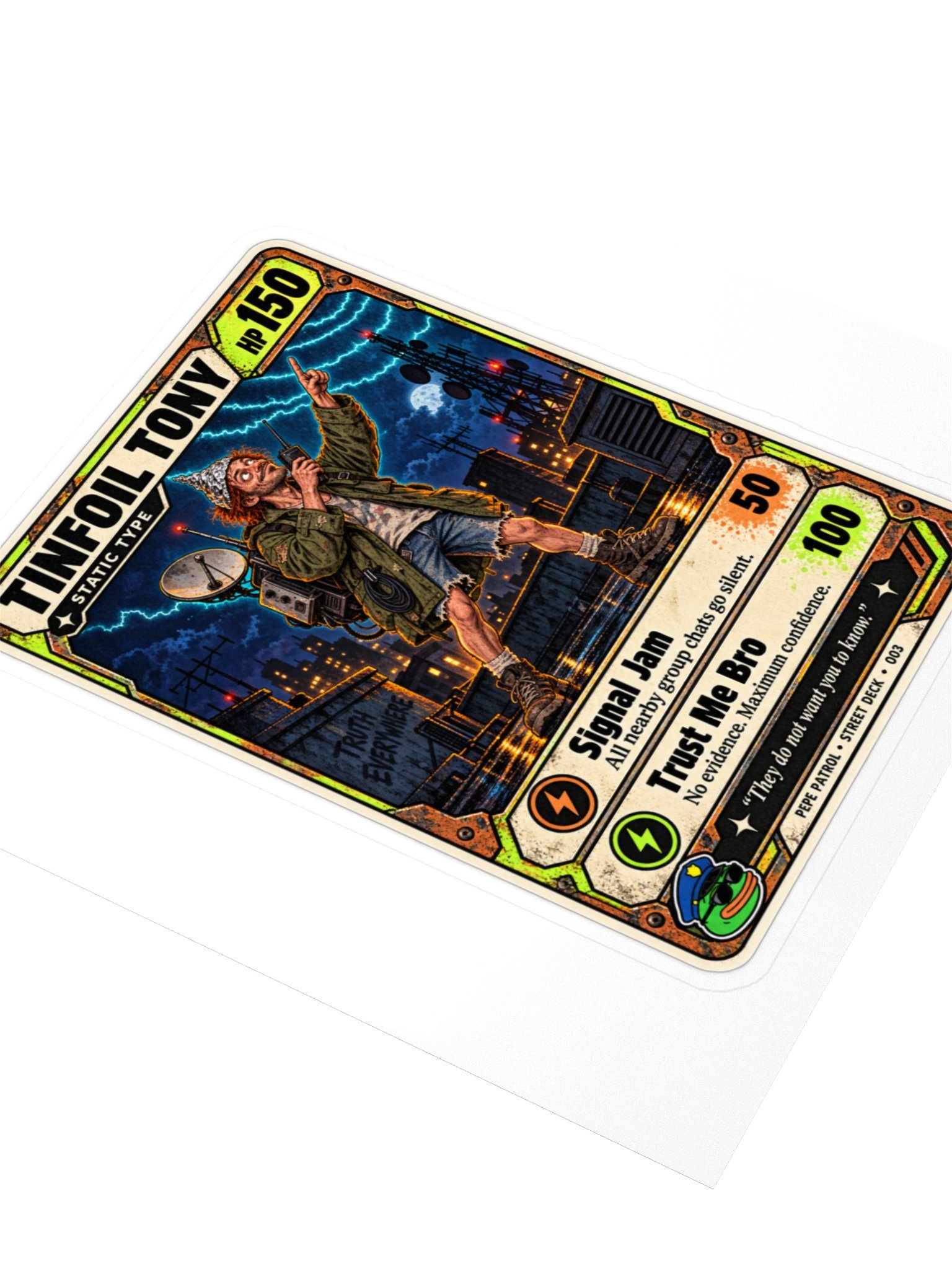 Tinfoil Tony — Street Deck Sticker 003 product image (3)