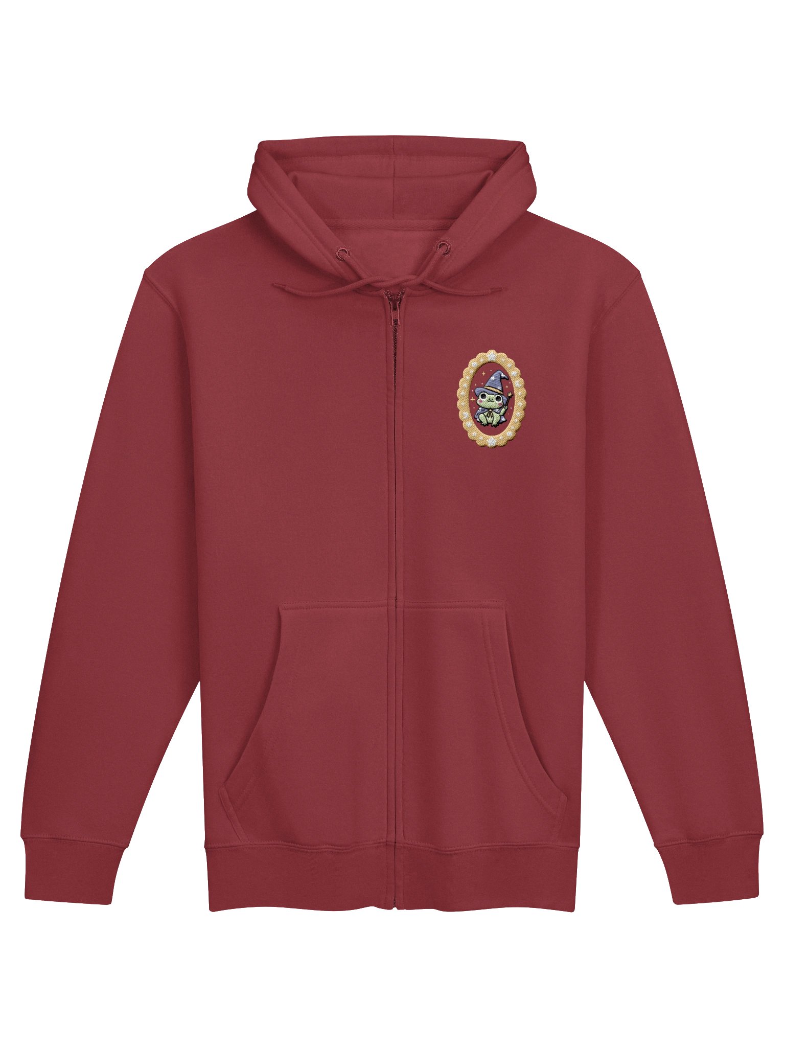 Embroidered Frog Wizard Zip Hoodie product image (1)