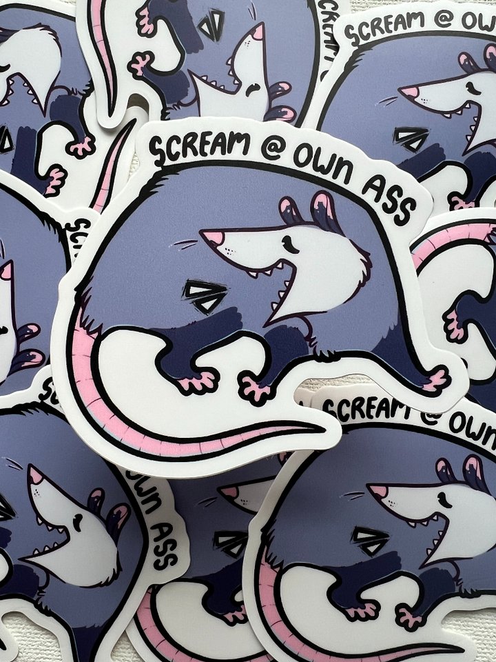 Opossum SCREAM Sticker product image (1)