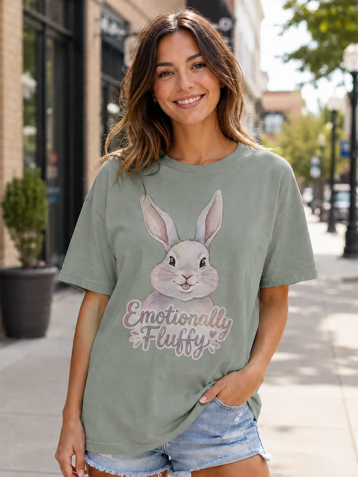 Emotionally Fluffy Bunny Comfort Colors T-Shirt product image (1)
