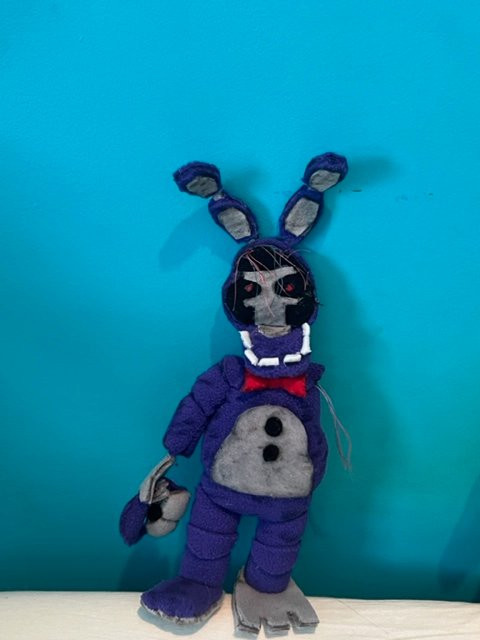 Custom Handmade FNaF Withered Bonnie Plush made by OskieWhiskie One of a kind! product image (2)
