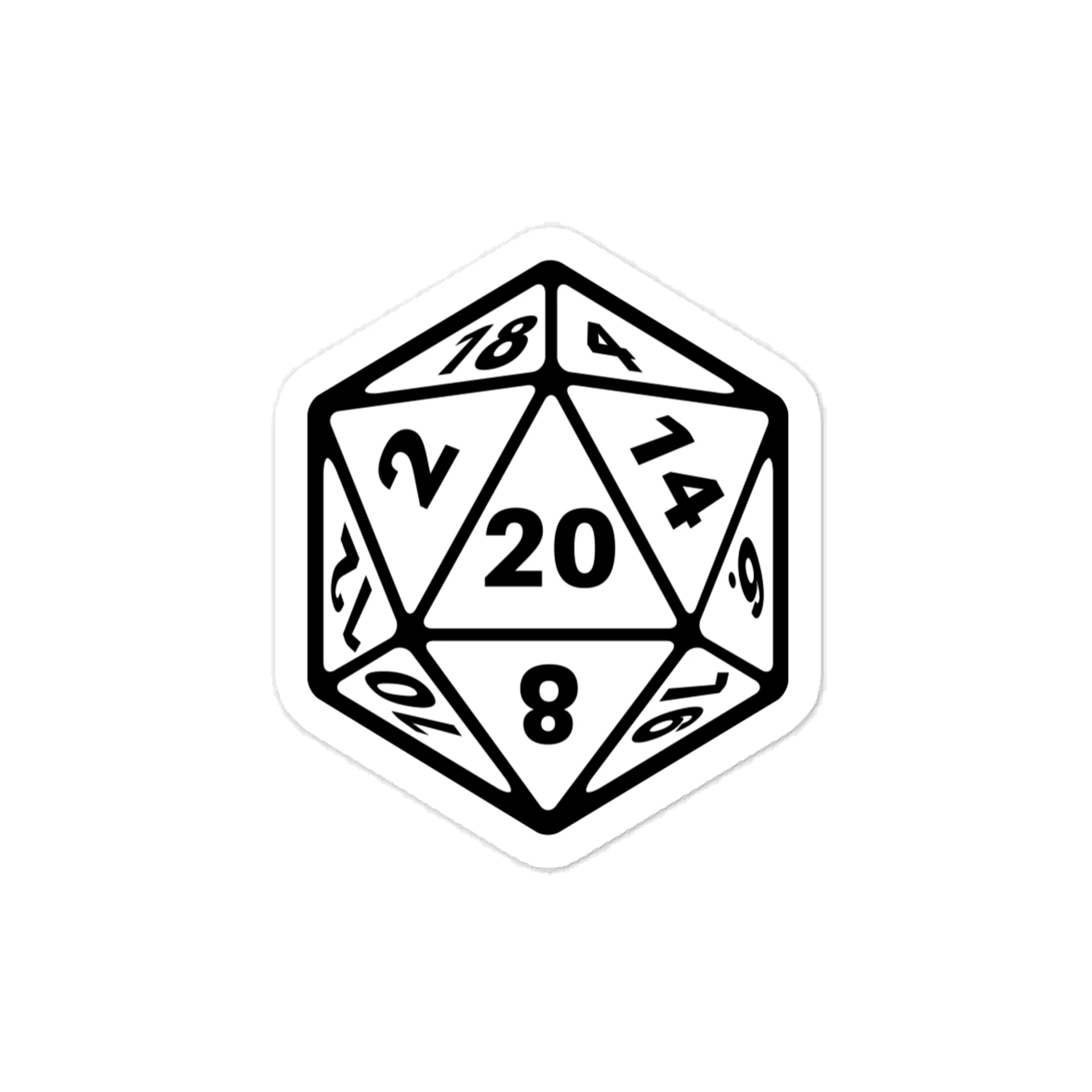 D20 Sticker - Nat 20 Vinyl Sticker (Water-resistant) product image (1)
