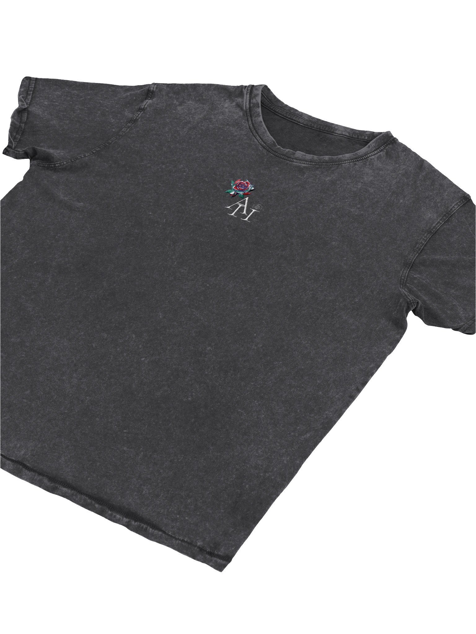 Pixelated Rose Unisex Denim T-Shirt product image (2)