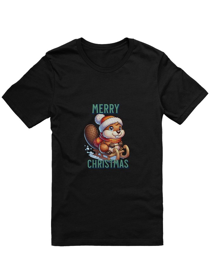 Merry Beaver Christmas T-Shirt product image (1)