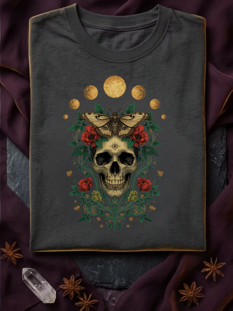 Celestial Skull Moth T-Shirt product image (1)