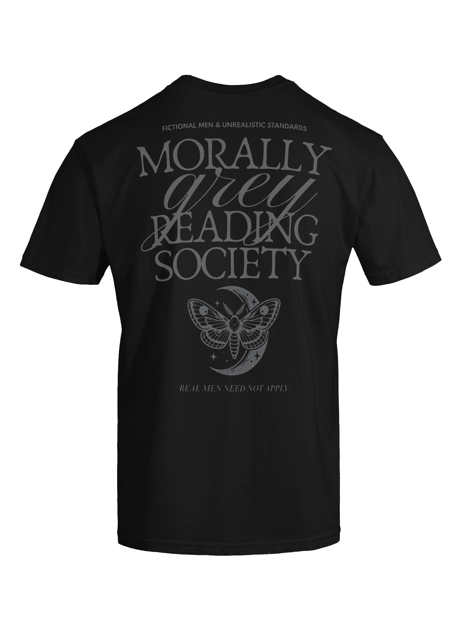 Morally Grey Reading Society Shirt, Comfort Colors Dark Fantasy Book Club Tee, Grey Print product image (11)