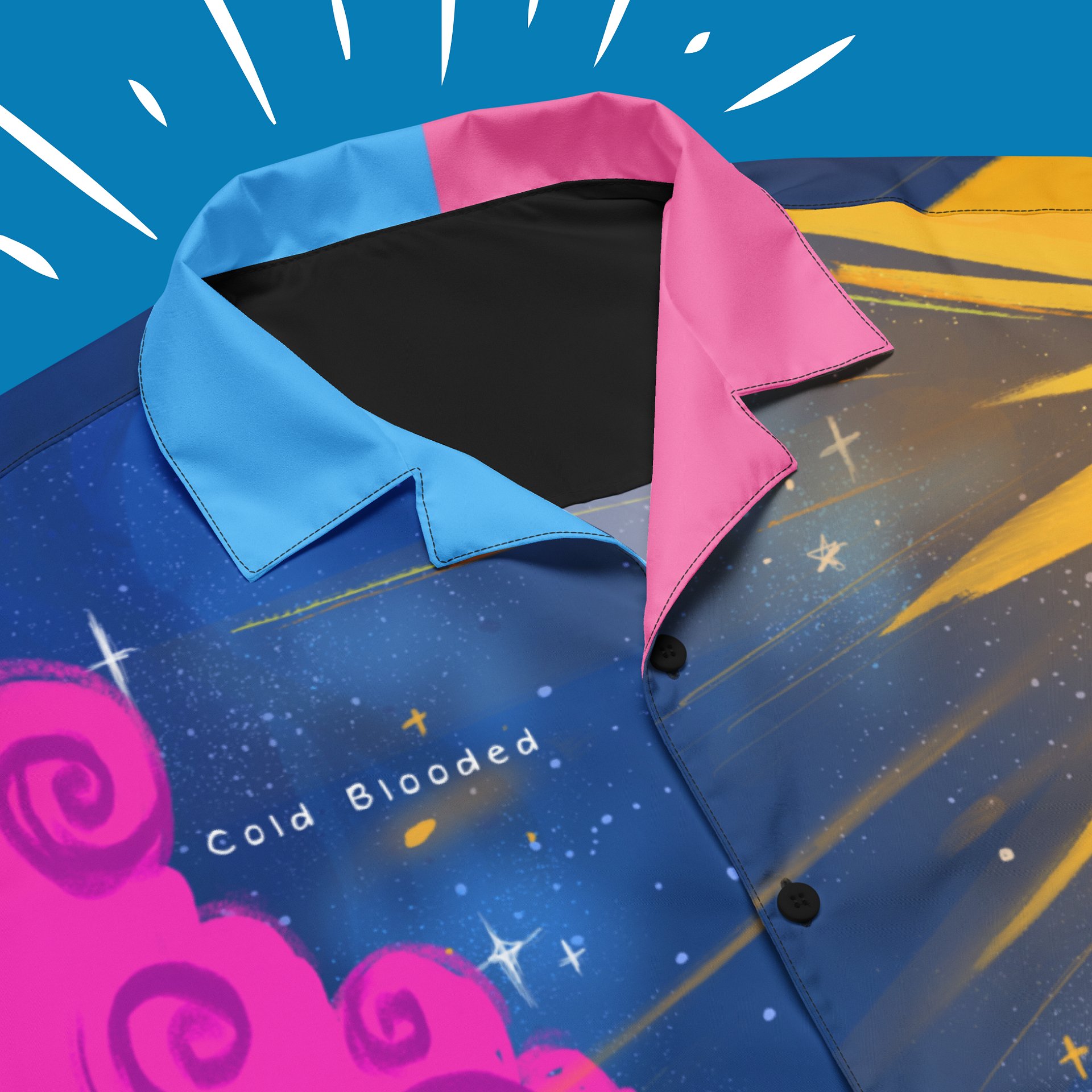Pansexual Subtle Pride Vampire Button Up Shirt product image (6)