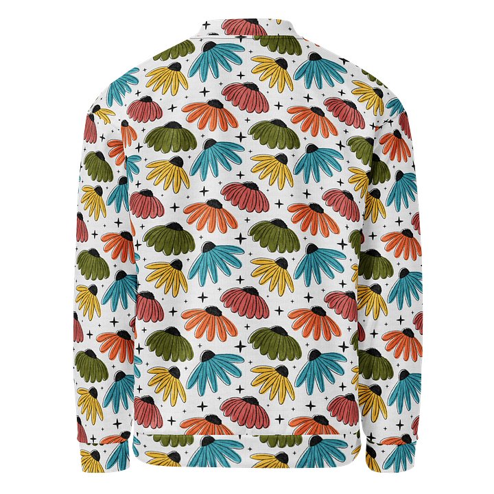 Retro Halftone Coneflowers Bomber Jacket product image (2)