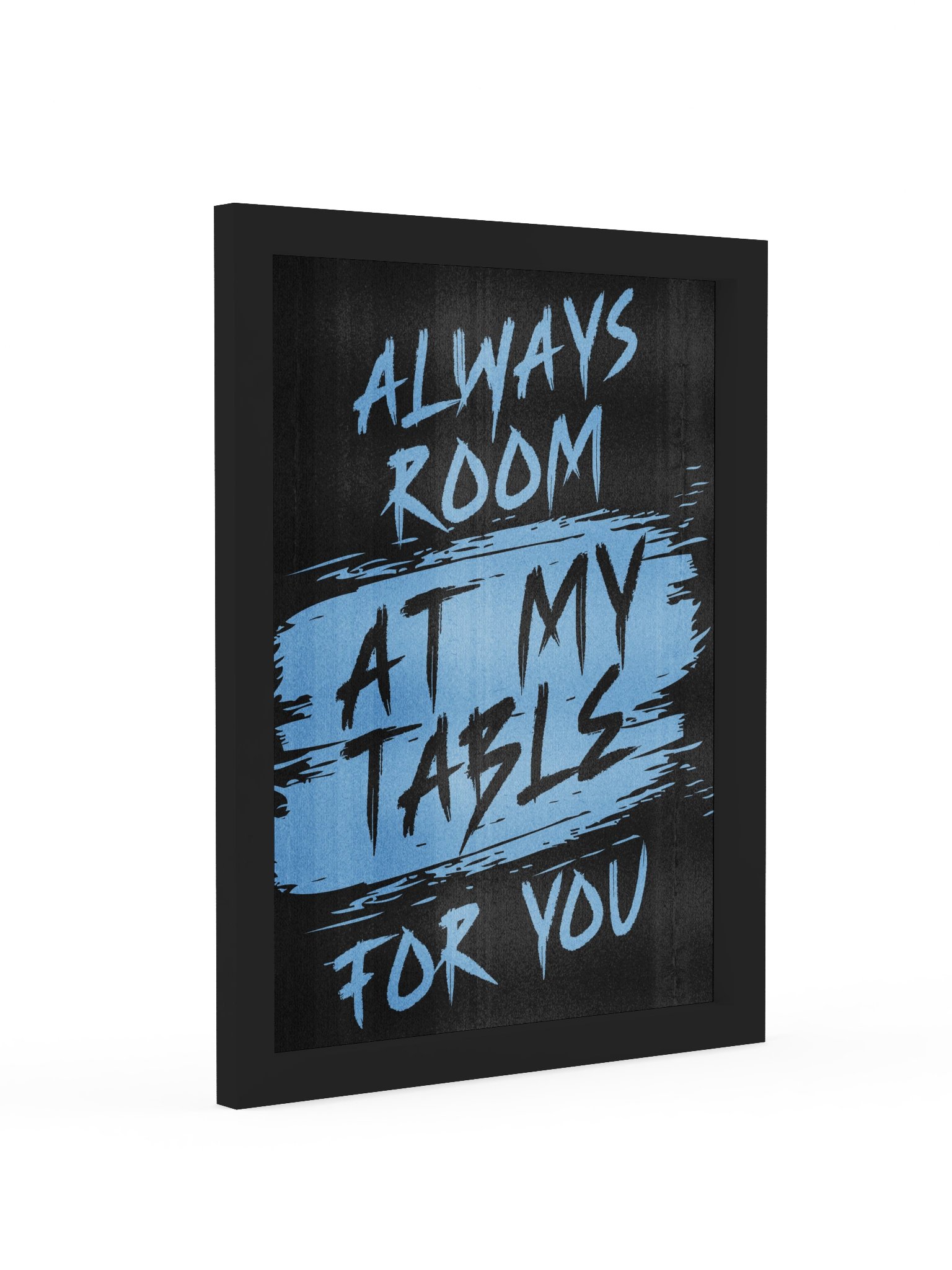 90s Grunge Friendship Board Game Room Poster Blue - FRAMED product image (2)