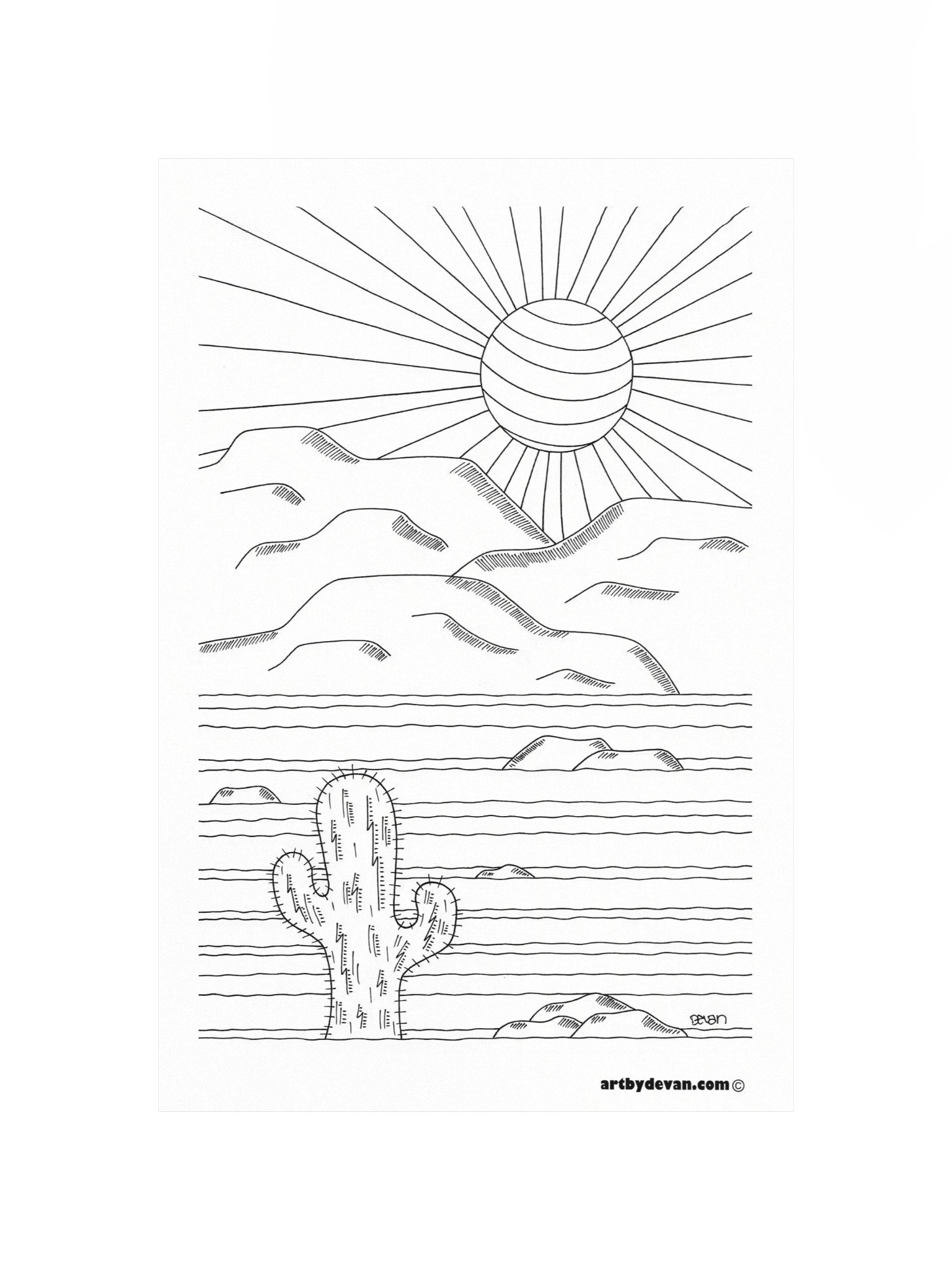 Color Your Own Art: Desert Scape product image (4)