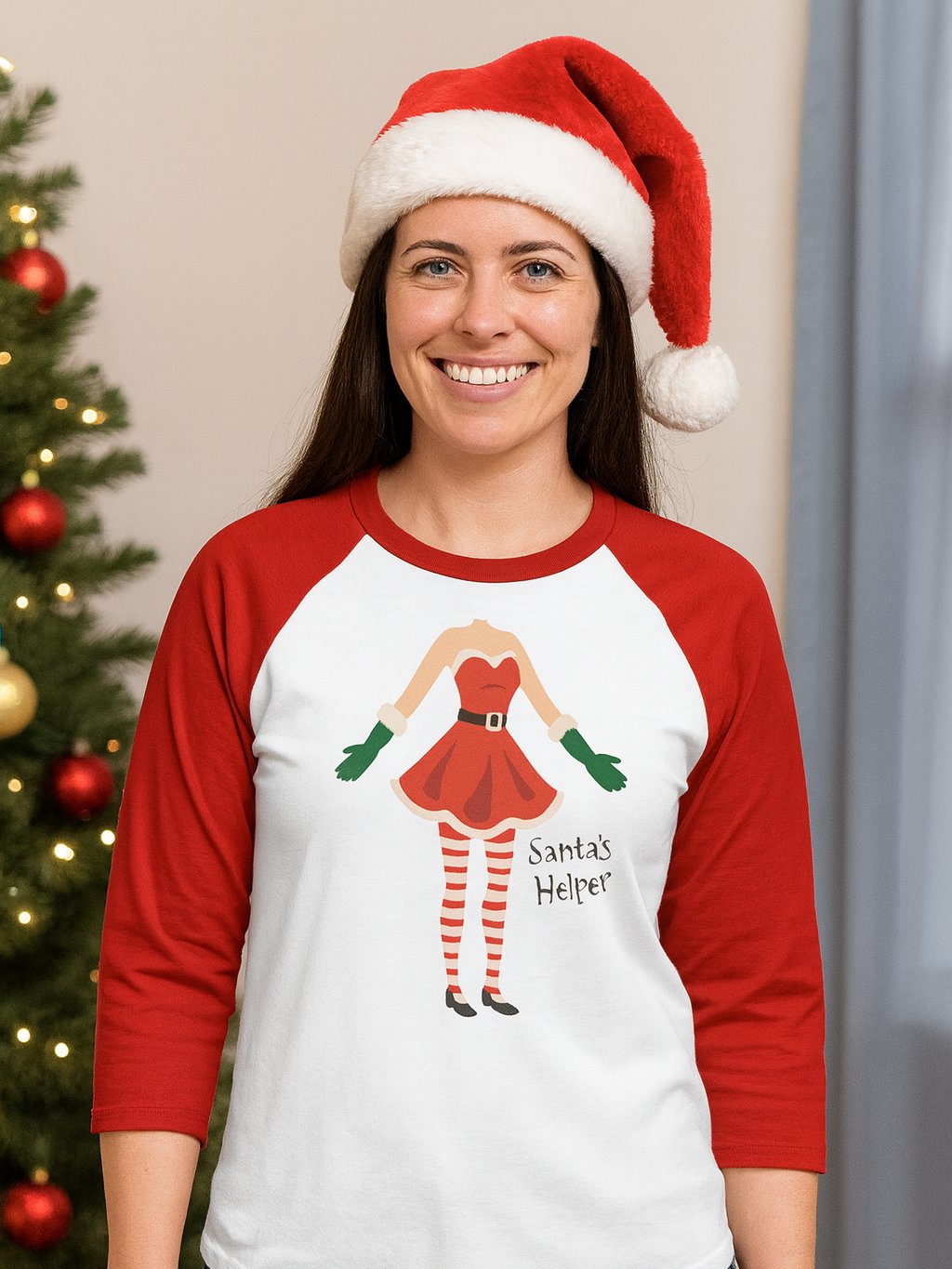 Santa's Helper Raglan Tee product image (1)