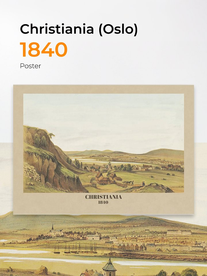 Christiania 1840 (Unframed Poster Print) product image (1)