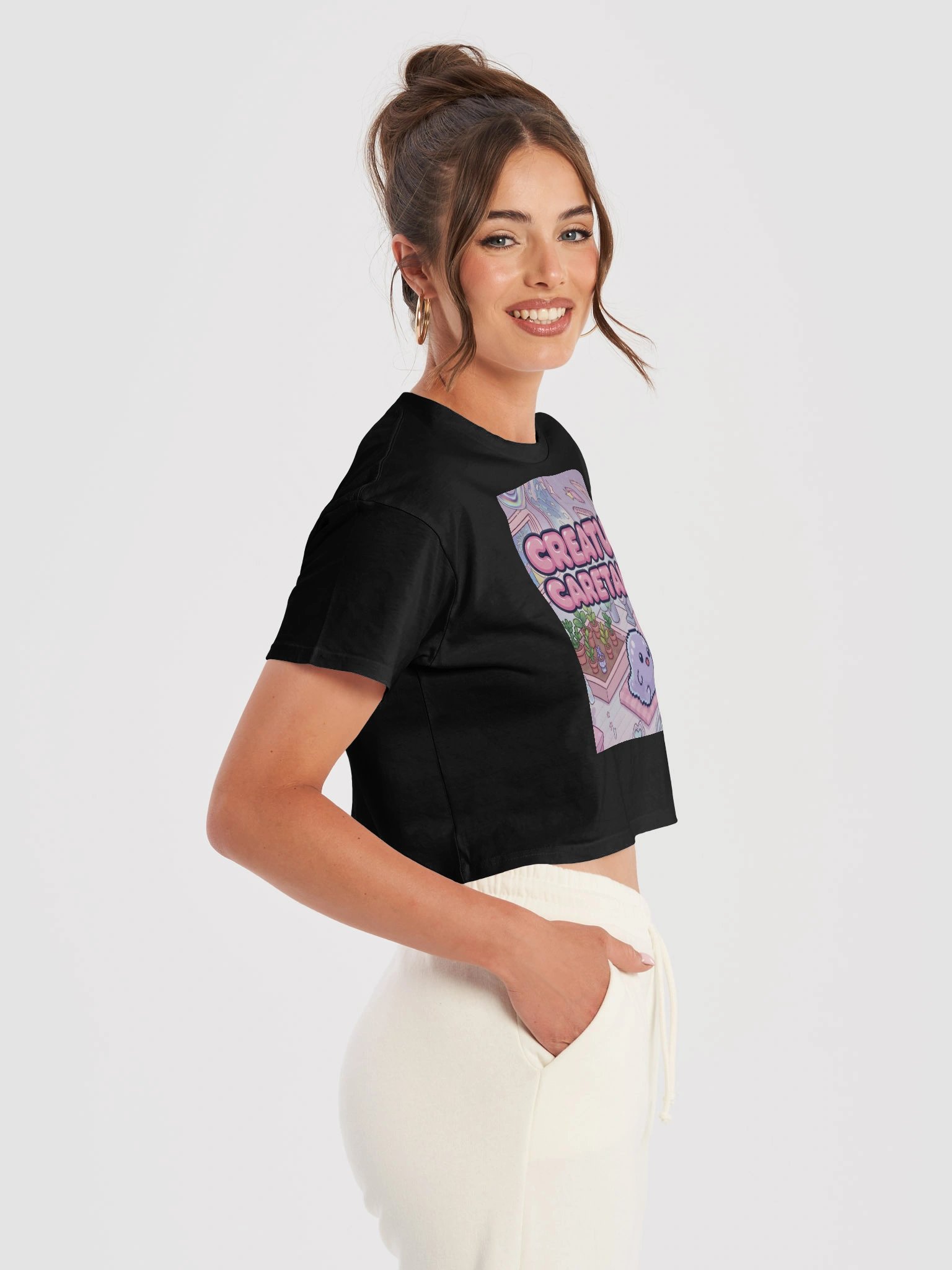 Pixel Creature Caretaker Crop Top product image (5)