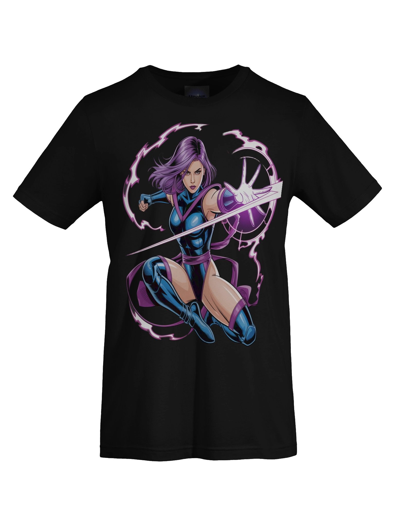 Psylocke Ethereal Leap T-Shirt - Exclusive Midnight Veil Designs Unisex Tee product image (1)