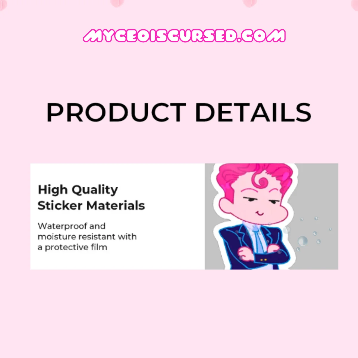 Cursed CEO - Glossy Sticker 💗 product image (3)