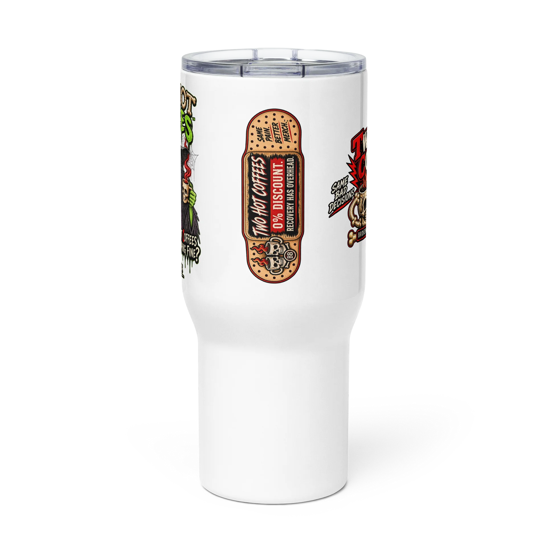 Funny Witch Coffee Travel Mug — When Has Two Hot Coffees Not Made Everything Fine? | Two Hot Coffees™ product image (3)