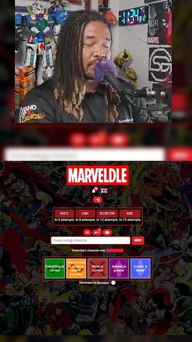Comics Marveldle for Aug 12 - I really thought this character was introduced earlier! #comics #marvel #marveldle