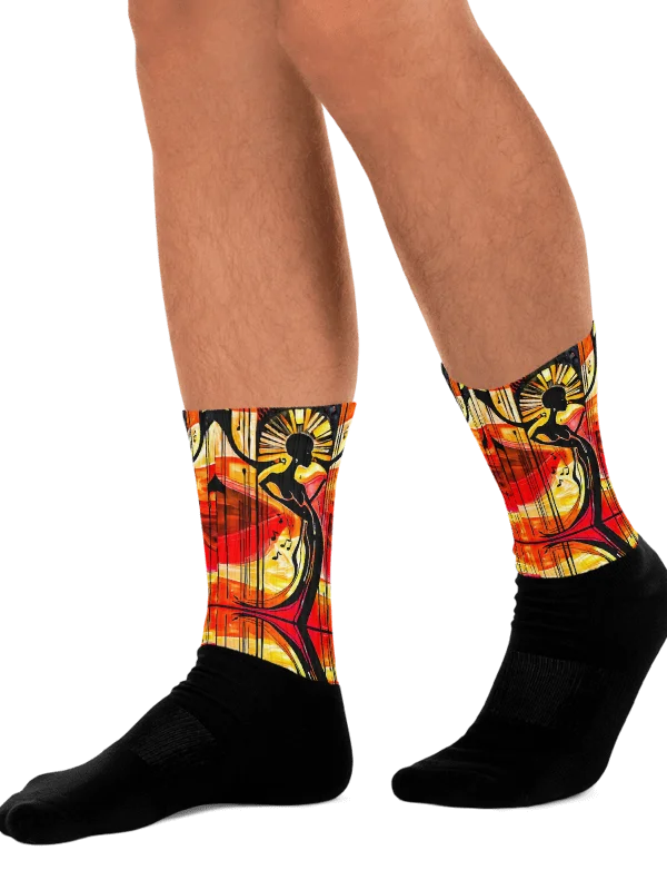 Abstract Ancestral Print Painted Socks product image (4)