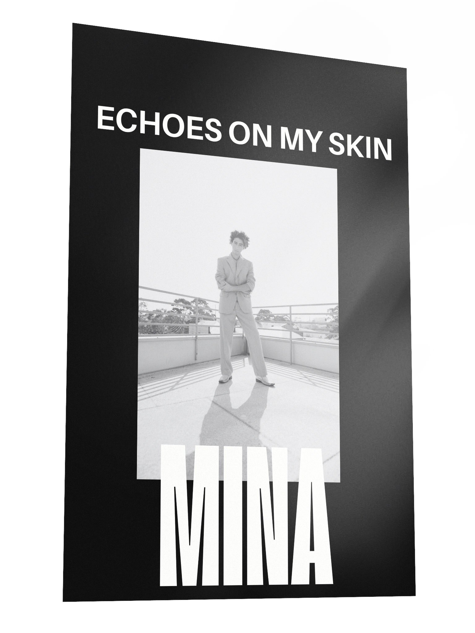 Echoes On My Skin — MINA B&W Poster product image (3)